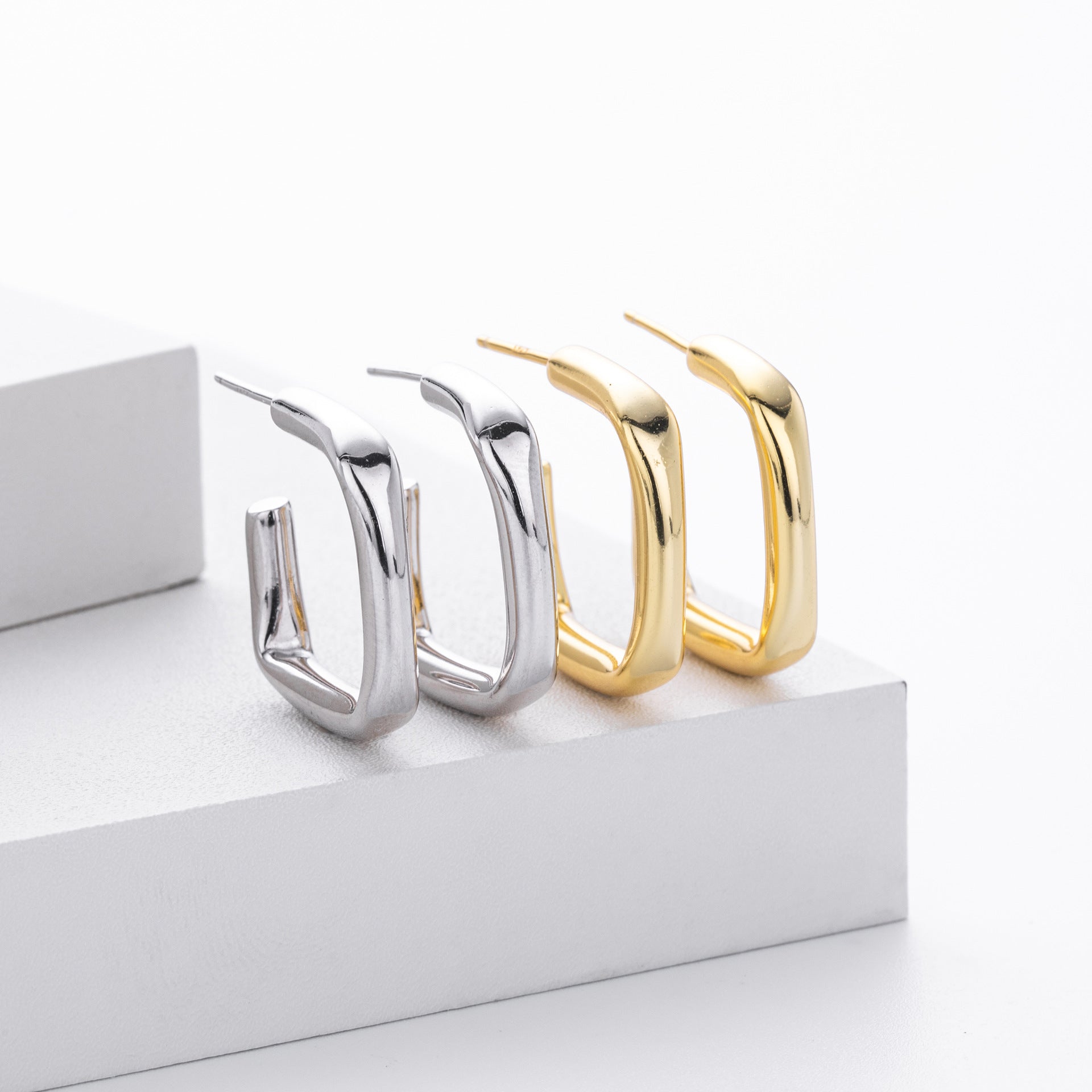 Damen Ohrhänger aus 925 Sterling Silber mit modernem minimalistischen Design Shop Nory