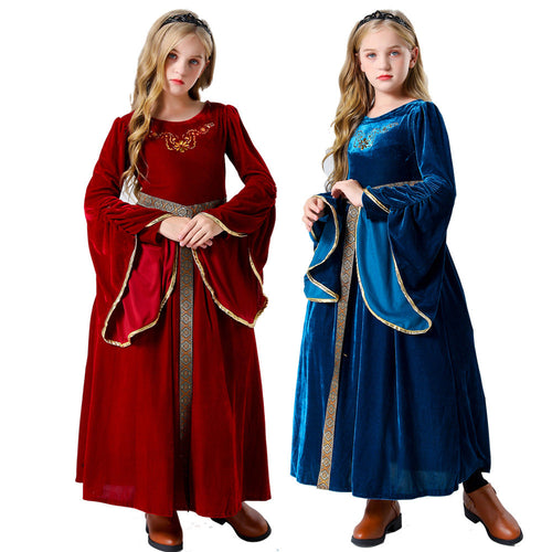 Mädchen Märchen Samtkleid mit eleganten Details Shop Nory