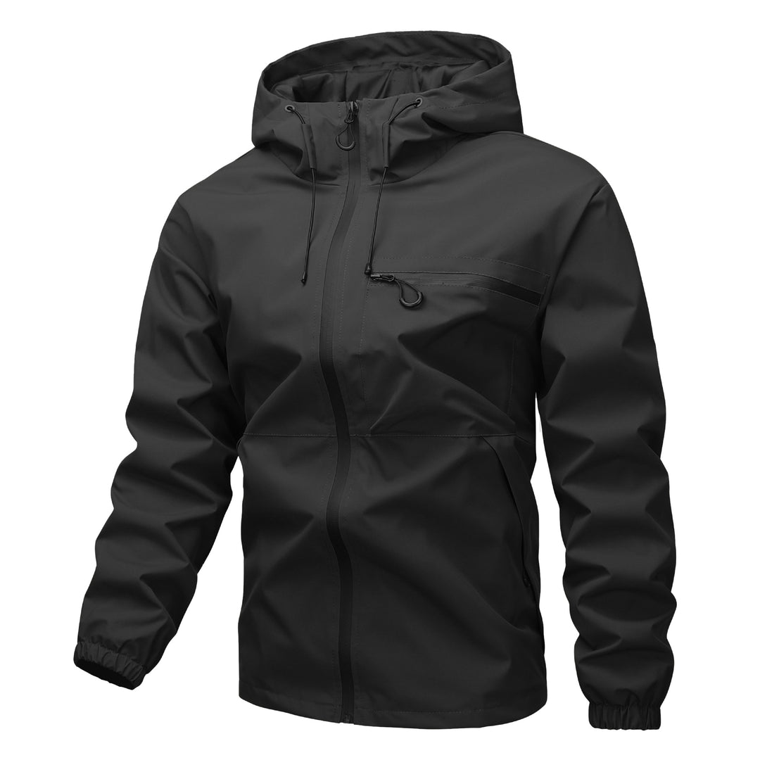 Unisex Wasserabweisende Softshell‑Regenjacke mit verschweißten Nähten, Kapuze & wasserdichter Brusttasche Shop Nory
