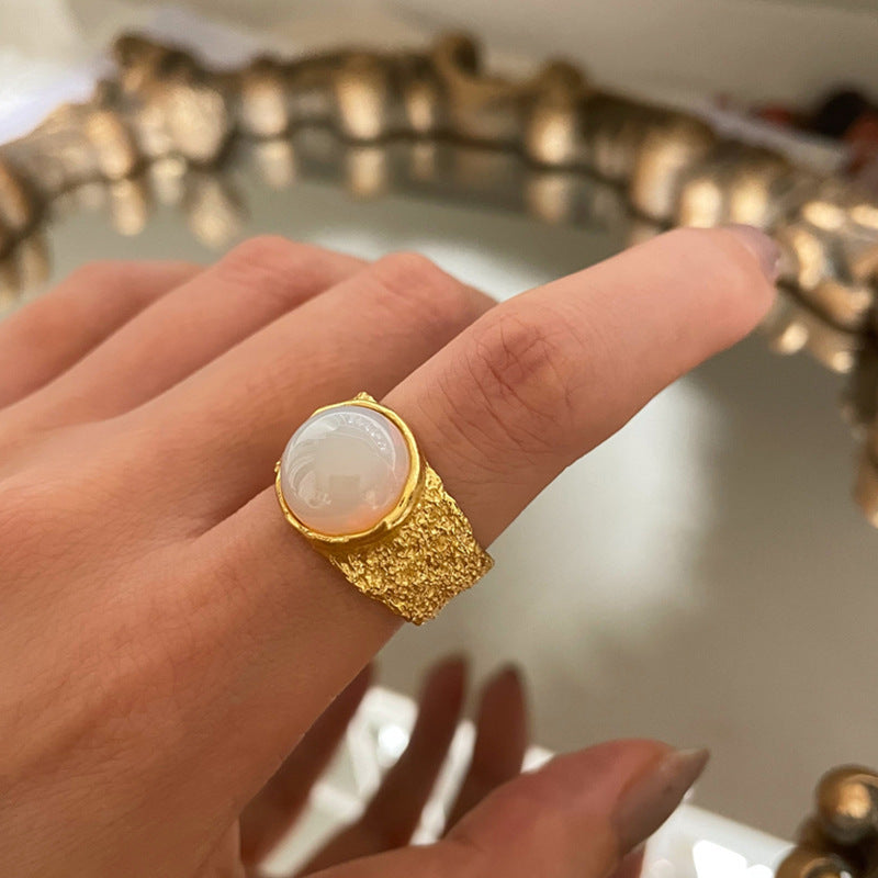 Damenring mit edlem Opal-Element und filigranem Silberdesign Shop Nory