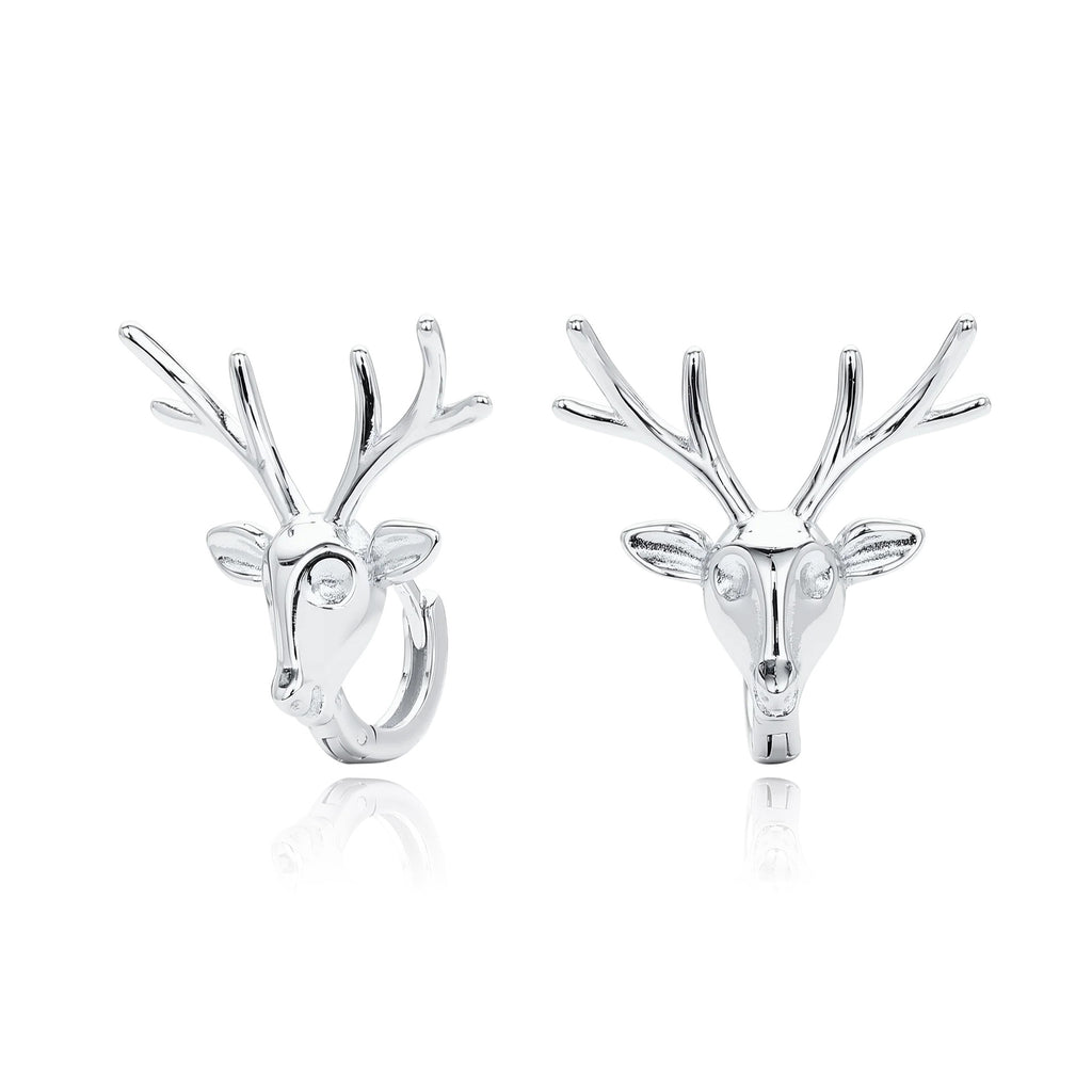 Damen Ohrhänger im kreativen Rehkopf-Design aus hochwertigem 925 Sterling Silber Shop Nory