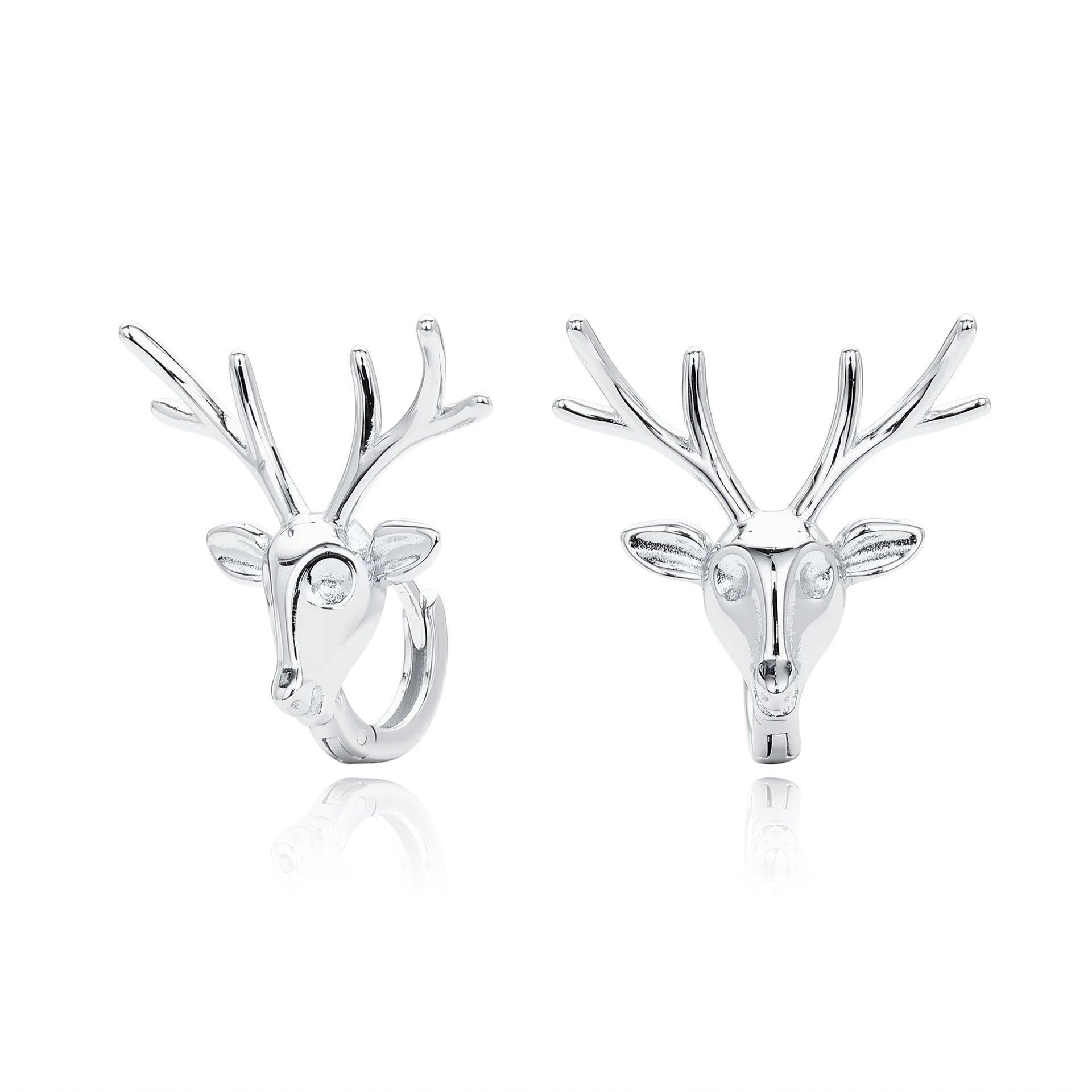 Damen Ohrhänger im kreativen Rehkopf-Design aus hochwertigem 925 Sterling Silber Shop Nory