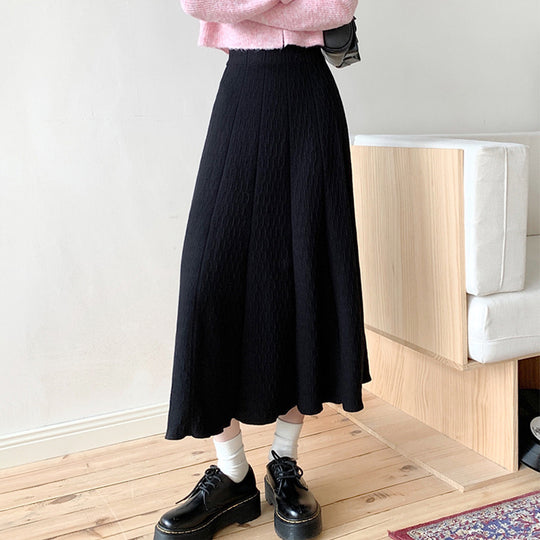 Damen Langer Rock mit strukturiertem Design Shop Nory