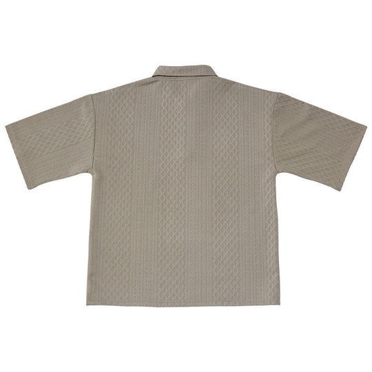 Herren gestricktes Freizeit-Set mit Polokragen und Tunnelzug-Jogginghose Shop Nory