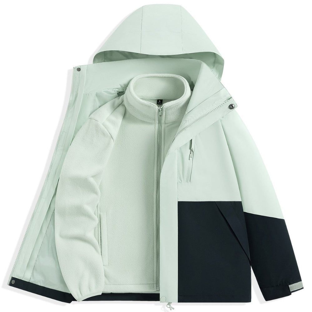 Herren zweilagiger Outdoorparka mit herausnehmbarer Fleece-Innenjacke und Kapuze Shop Nory