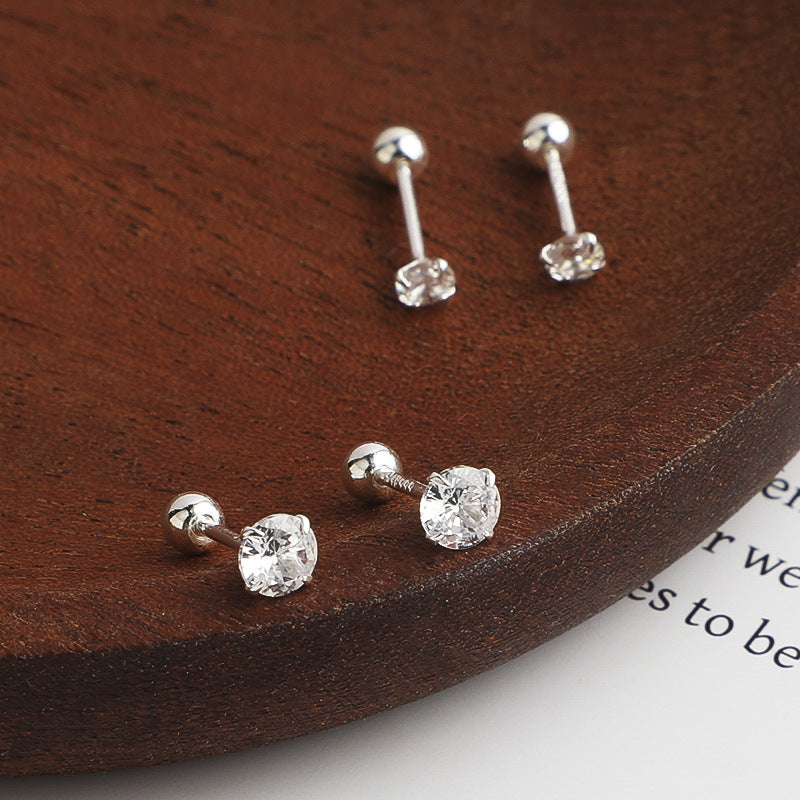 Minimalistische Ohrpiercing Stecker Aus Chirurgenstahl mit Zirkonia