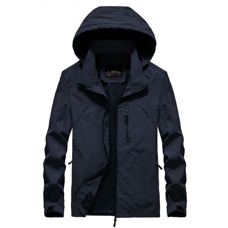 Herren leichte atmungsaktive Softshell-Trekkingjacke mit Kapuze und Mesh-Futter Shop Nory