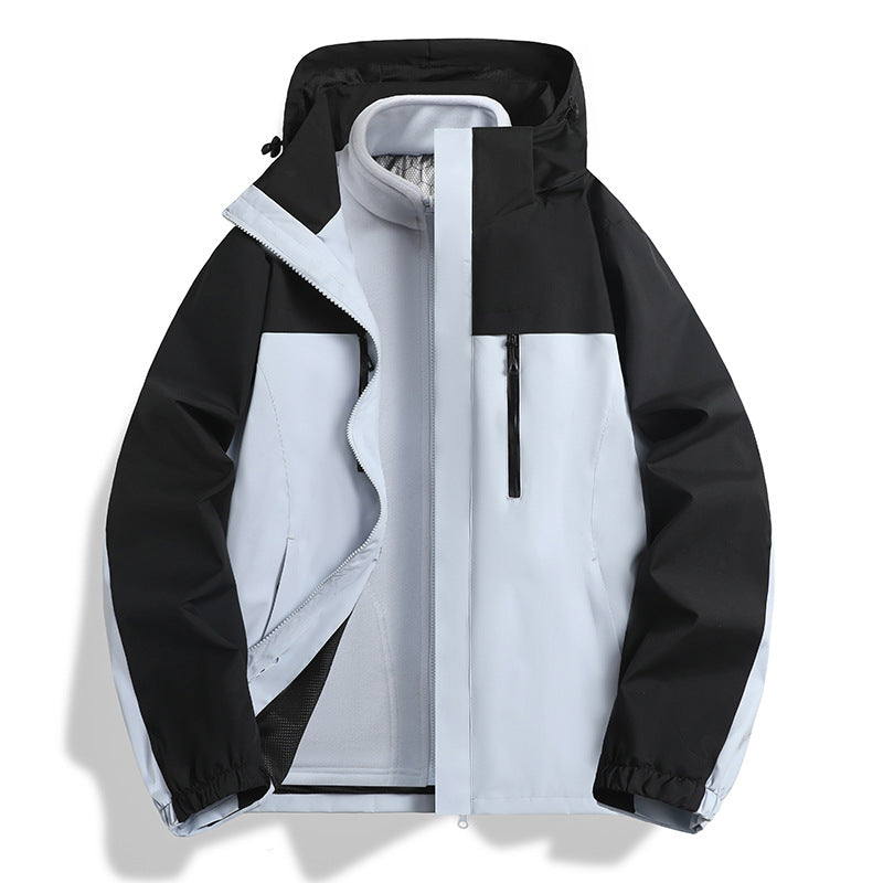 Herren Zwei-in-eins Softshell-Hybridjacke mit abnehmbarer Fleece-Innenjacke und wasserabweisender Membran Shop Nory