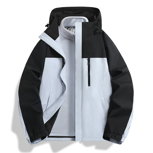 Herren Zwei-in-eins Softshell-Hybridjacke mit abnehmbarer Fleece-Innenjacke und wasserabweisender Membran Shop Nory