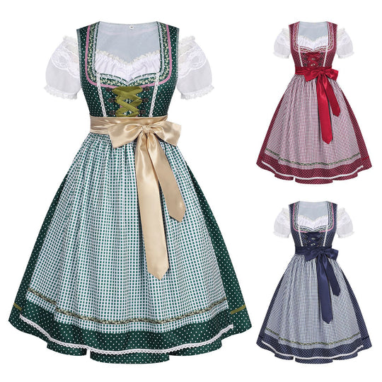 Damen nan traditionelles Dirndlkleid mit Schnürung und abnehmbarer Schürze Shop Nory