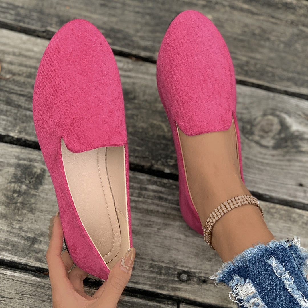 Damen elegante Slipper aus weichem Wildleder Shopnory
