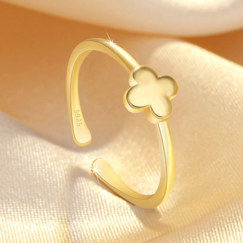 Damen Offener Ring mit floralen Akzenten und hochwertiger Verarbeitung Shop Nory