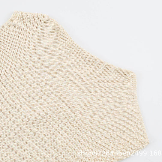 Damen Oversize-Feinstrick-Poncho mit asymmetrischem Saum und Bindeband Shop Nory