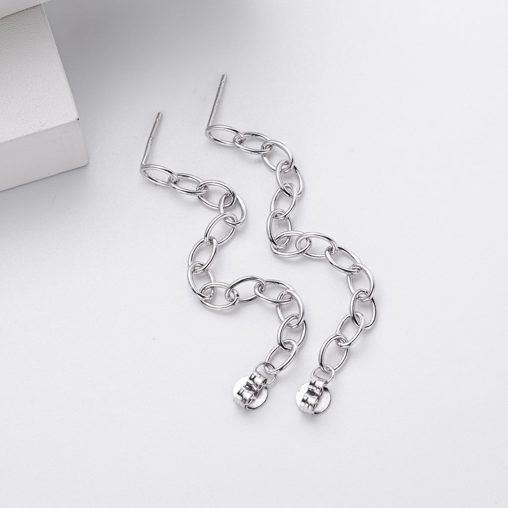 Damen Ohrhänger mit attraktivem Kettendesign aus hochwertigem 925 Sterling Silber Shop Nory