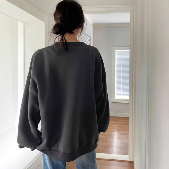 Damen Oversized Sweatcardigan mit Knopfleiste, aufgesetzten Taschen und überschnittener Schulter Shop Nory