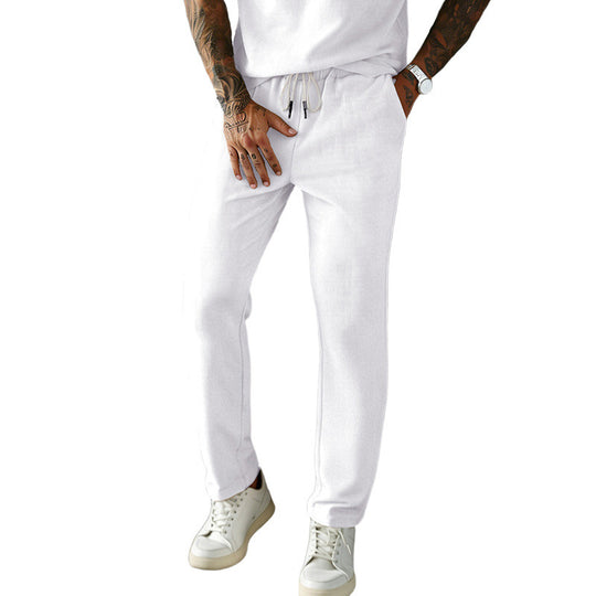 Herren Slim-Fit Jogginghose mit Kordelzug, elastischem Bund und seitlichen Eingrifftaschen Shop Nory
