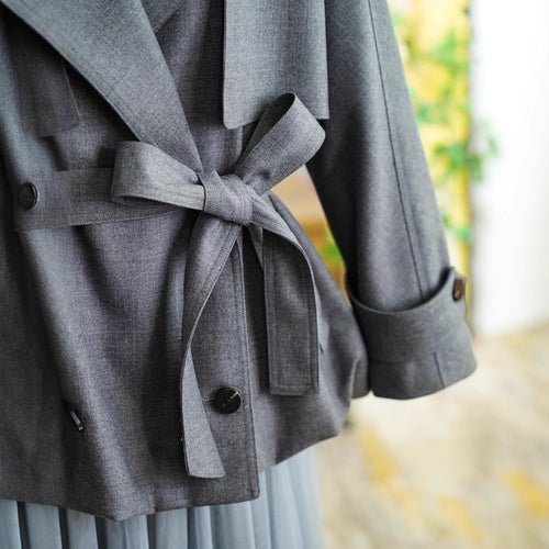 Damen Modischer Trenchcoat mit Taillengürtel Shop Nory