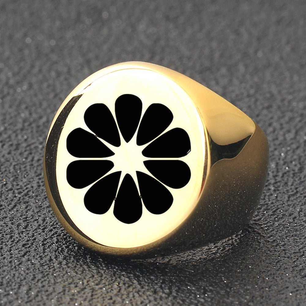 Herren Siegelring mit floralem Design Shop Nory