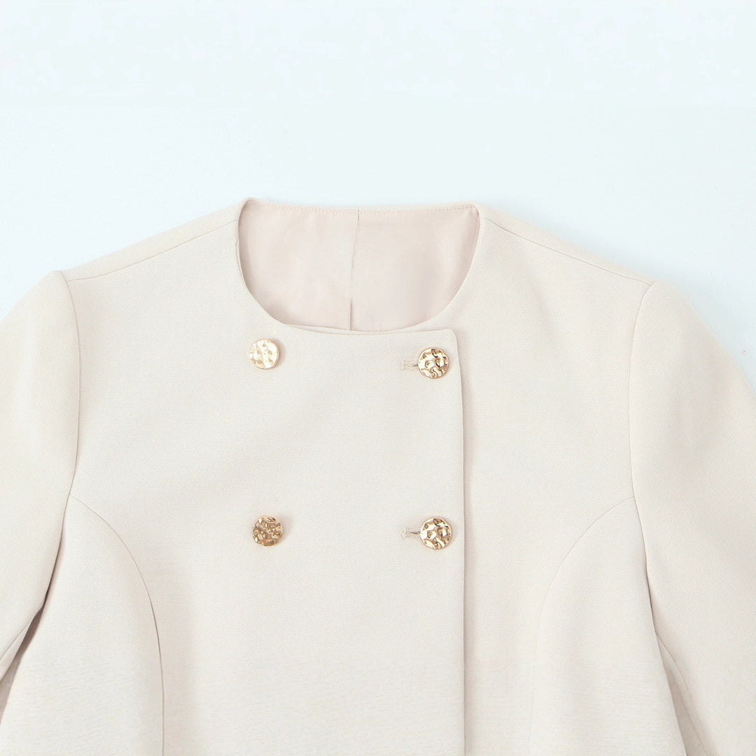 Damen Elegant-weit geschnittene Anzughose mit Bügelfalte und dekorativem Kettengürtel Shop Nory