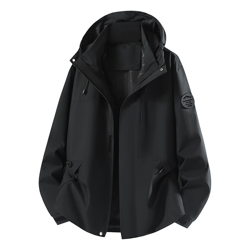 Herren Technische Softshell-Kapuzenjacke mit verdecktem Frontreißverschluss und Multifunktions-Taschen Shop Nory