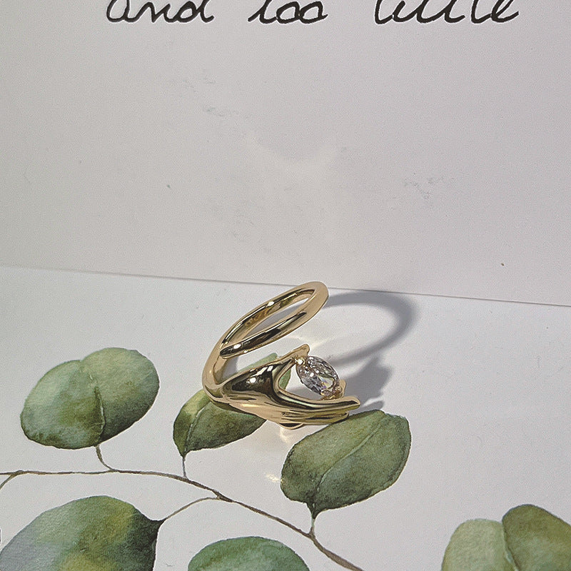 Damenring im eleganten Handdesign Shop Nory