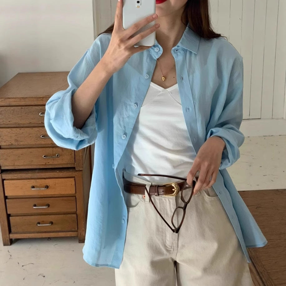 Damen Lässige Oversize-Hemdbluse mit kastiger Silhouette und krempelbaren Ärmeln Shop Nory