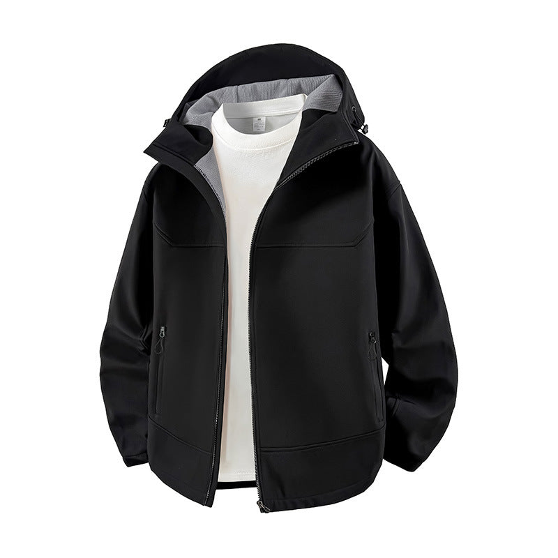 Damen Modische Übergangsjacke mit hohem Kragen und funktionalen Reißverschlusstaschen