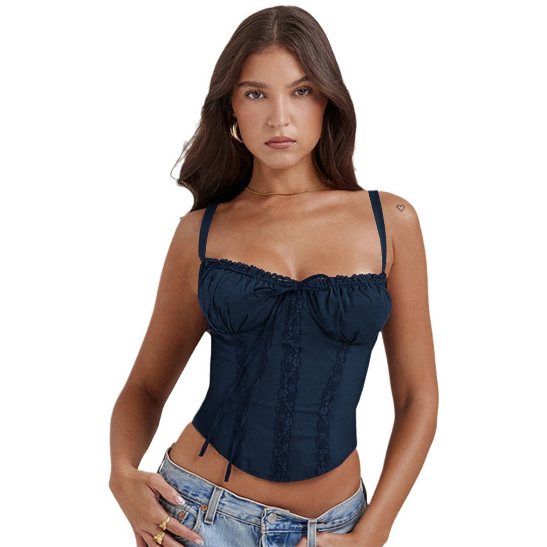 Damen Corsagenoberteil mit Rüschendetails und verstellbaren Trägern