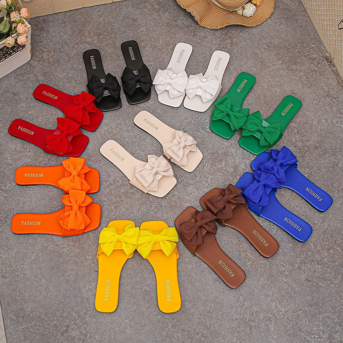 Damen Komfortable und stilvolle Sandalen mit Schleifendetail