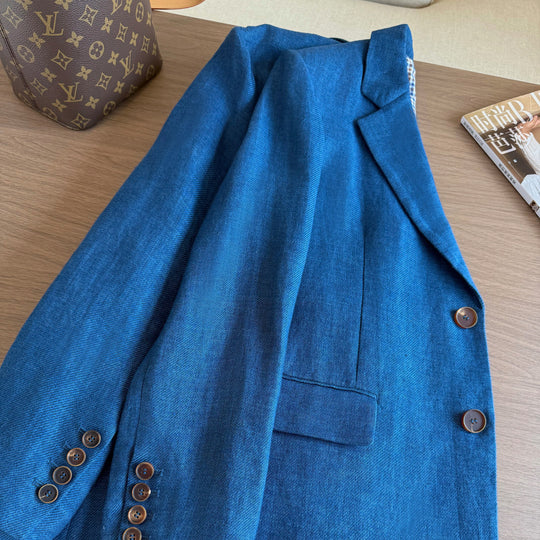 Damen Eleganter Blazer aus hochwertigem Leinen Shop Nory