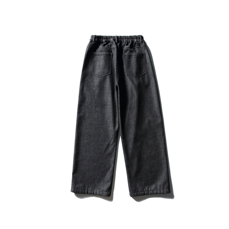 Damen Hochtaillierte weite Bundfaltenhose mit geradem Bein und Eingrifftaschen Shop Nory