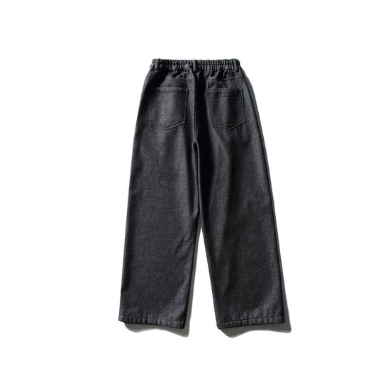 Damen Hochtaillierte weite Bundfaltenhose mit geradem Bein und Eingrifftaschen Shop Nory
