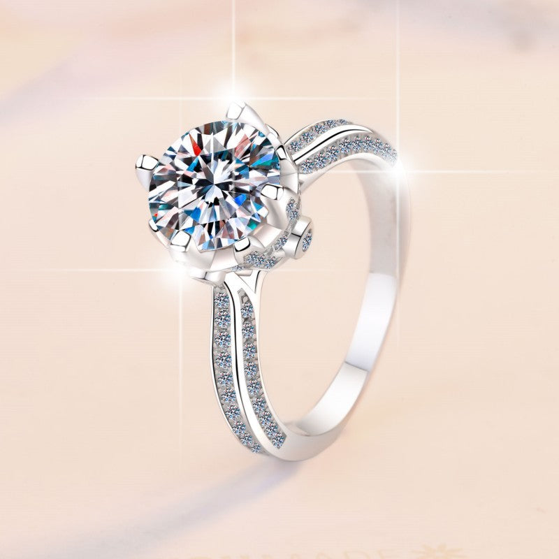Damen Solitär Verlobungsring mit funkelndem Zirkonia und eleganter Fassung Shop Nory