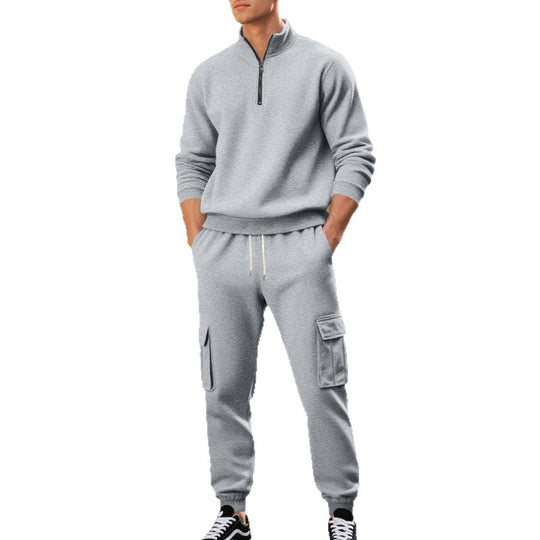 Herren nan kuschelige Cargostil-Jogginghose aus Fleece mit Kordelzug und Aufsatztaschen Shop Nory