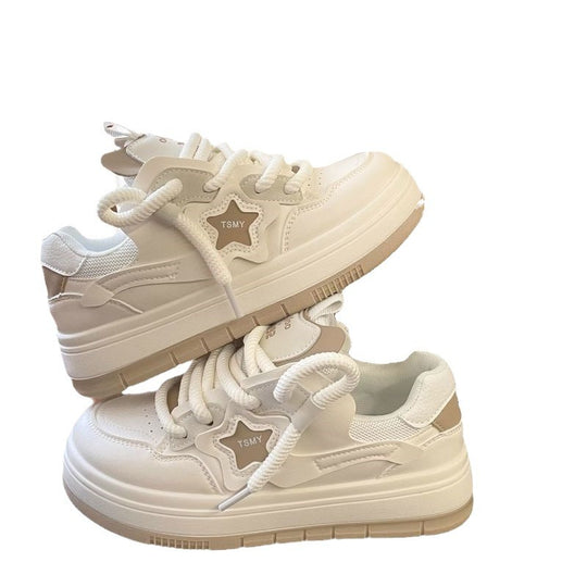 Damen Chunky Plateausneaker mit Stern-Applikation, gepolstertem Kragen und atmungsaktivem Obermaterial Shop Nory