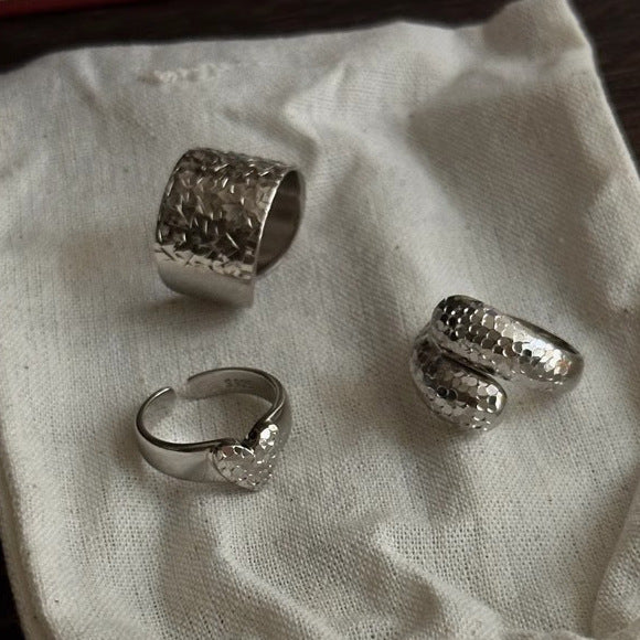 Damen Offener Ring mit innovativer Struktur und glitzernden Akzenten Shop Nory