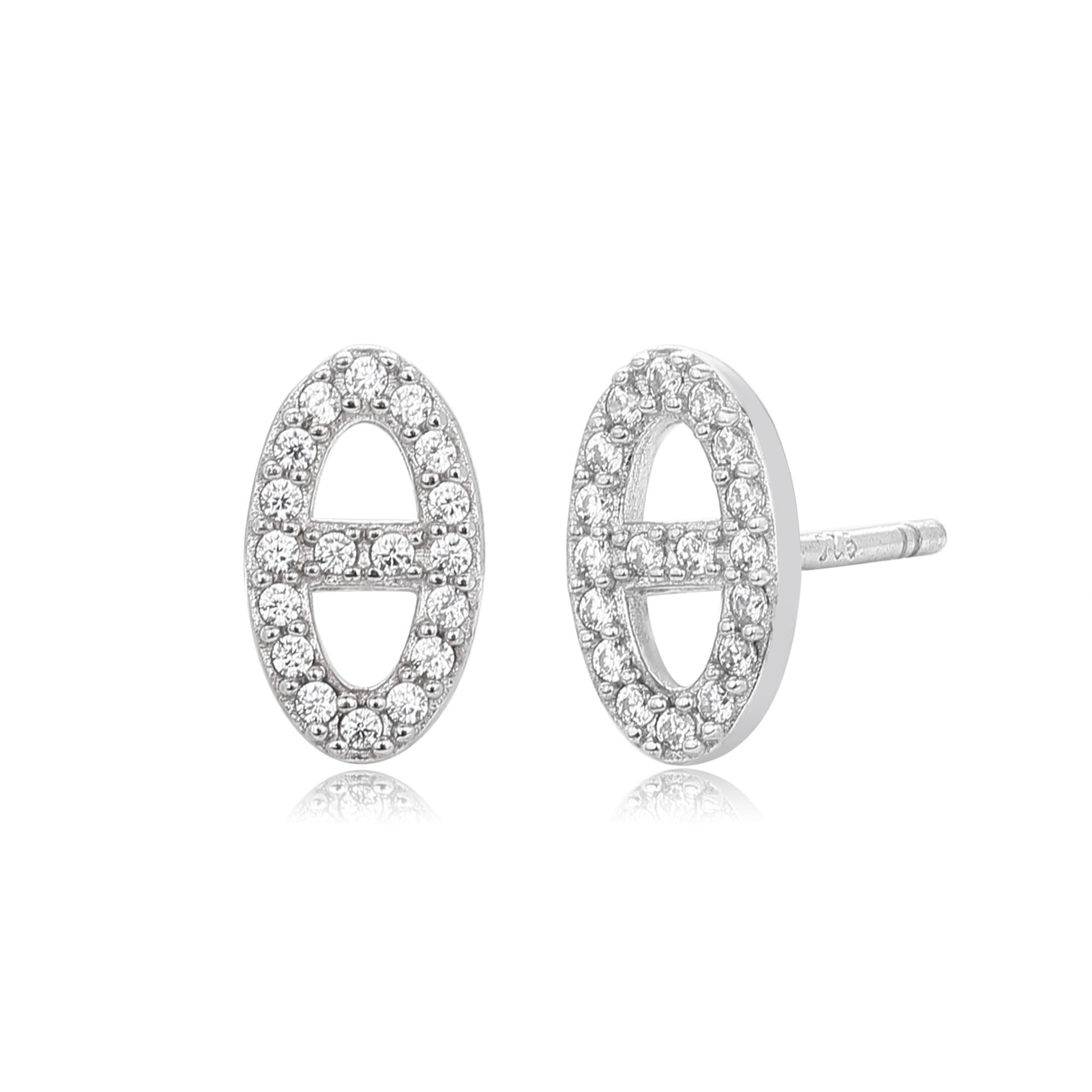 Damen Ohrstecker aus hochwertigem 925 Sterling Silber mit funkelnden Zirkonia Shop Nory