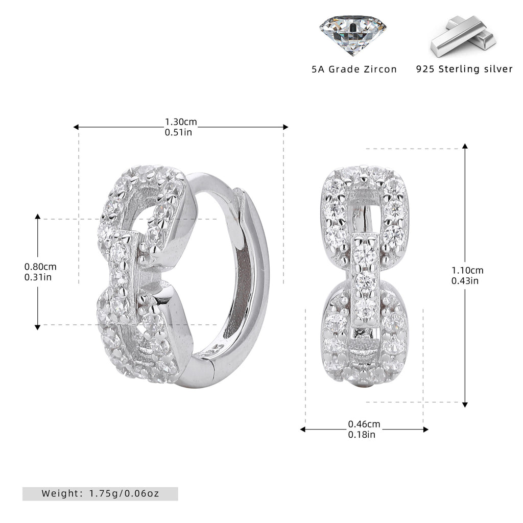 Damen Ohrhänger mit funkelndem Zirkon aus hochwertigem 925 Sterling Silber Shop Nory