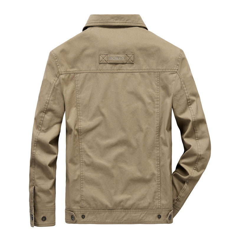 Herren Urbaner Canvas-Utility-Blouson mit Stehkragen, Mesh‑Fütterung und Brustpattentasche Shop Nory