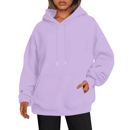Damen nan oversized Kapuzenpulloverkleid mit Kängurutasche, verlängerter Silhouette und weichem French-Terry Shop Nory