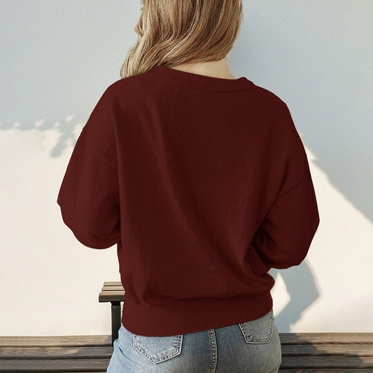 Damen Verspielter Pullover mit Herzmuster Shop Nory