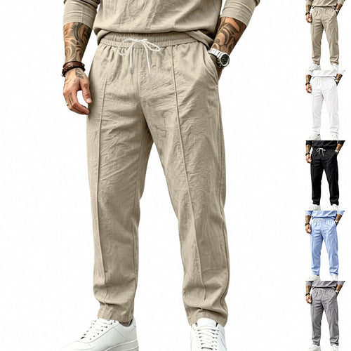 Herren Leichte Tapered-Jogginghose mit Bundfalten, elastischem Tunnelzug und Seitentaschen Shop Nory