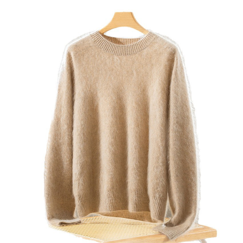 Damen Flauschiger Angora-Mix Rundhalspullover Shop Nory