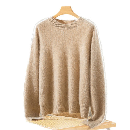 Damen Flauschiger Angora-Mix Rundhalspullover Shop Nory