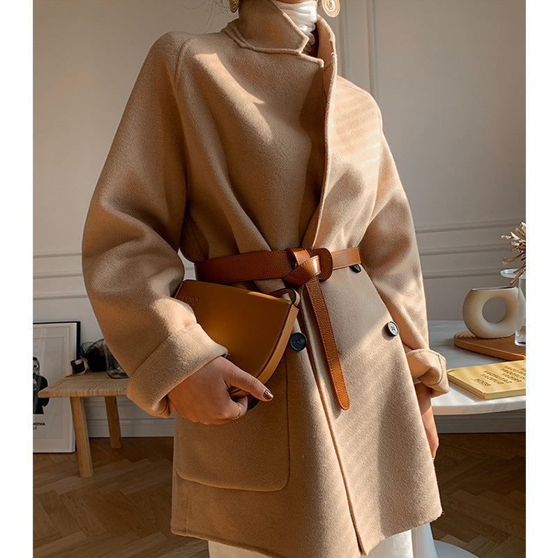 Damen Oversized Mantel mit Taillengürtel Shop Nory