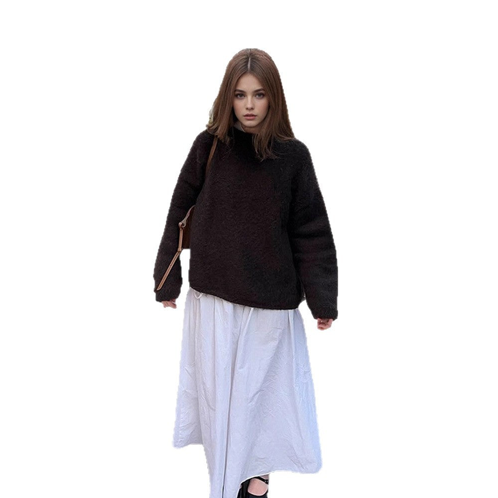 Damen Denim-Midirock mit hoher Taille, Frontschlitz und geradem Schnitt Shop Nory