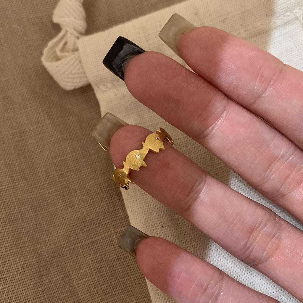 Damen Offener Ring mit verspieltem Tiermotiv Shop Nory