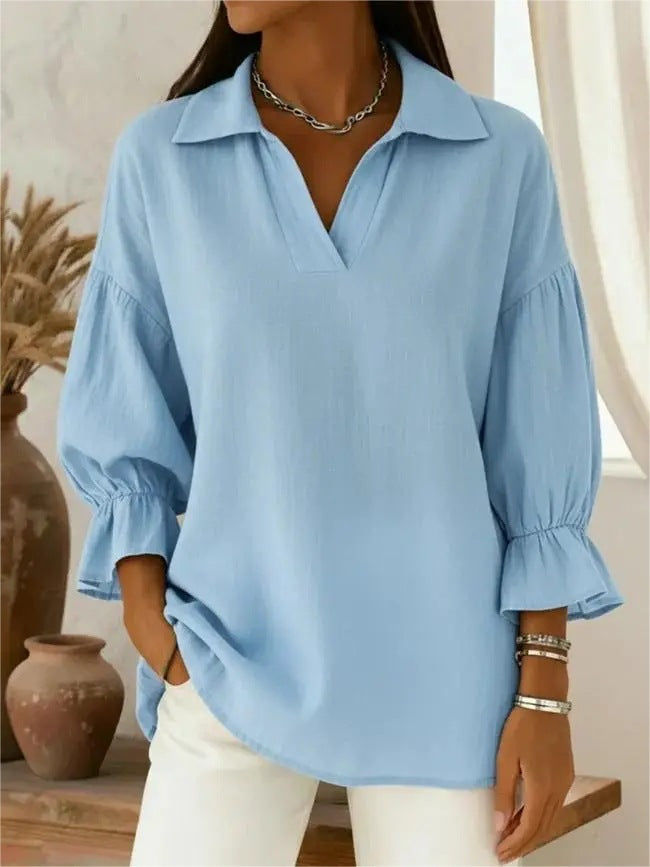 Damen Lässige und elegante Bluse mit weiten Ärmeln Shop Nory