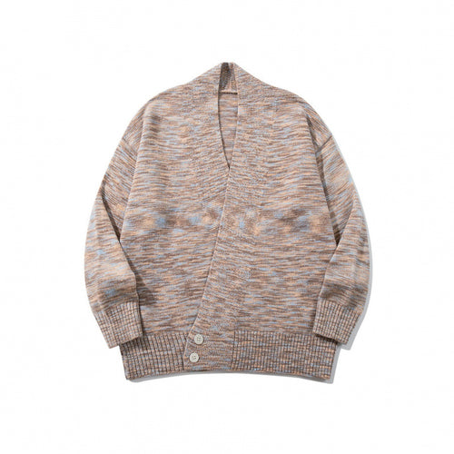 Unisex Boxy-Strickcardigan mit asymmetrischer Knopfleiste und breit geripptem Saum Shop Nory