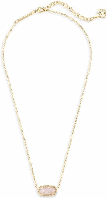 Damen Halskette mit ovalem Natursteinanhänger und zartem Kettendesign Shop Nory